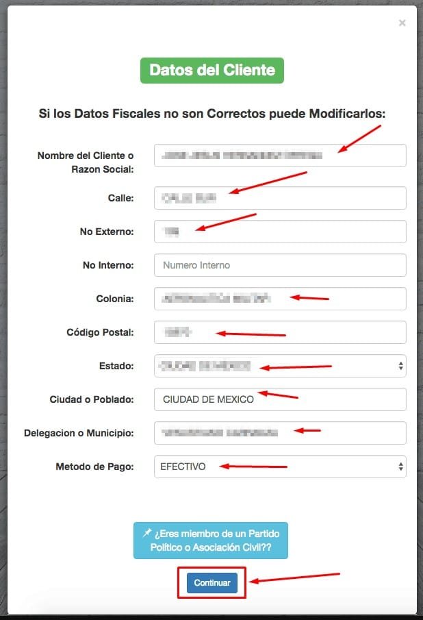 Facturar KFC Monterrey Datos Fiscales