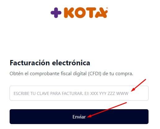Facturar MasKota Ingresar Clave facturar