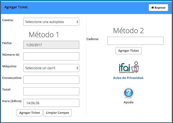 Facturar Promotora de Carreteras Ecatepec Piramides Datos del ticket Facturar Promotora de Carreteras Ecatepec Piramides Datos del ticket