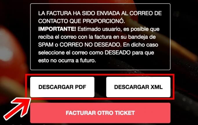 Facturar Sonora Grill Descargar Factura