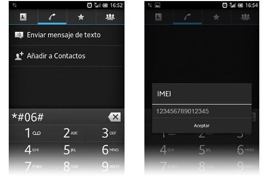 Ejemplo de numero de IMEI Recargas Telcel