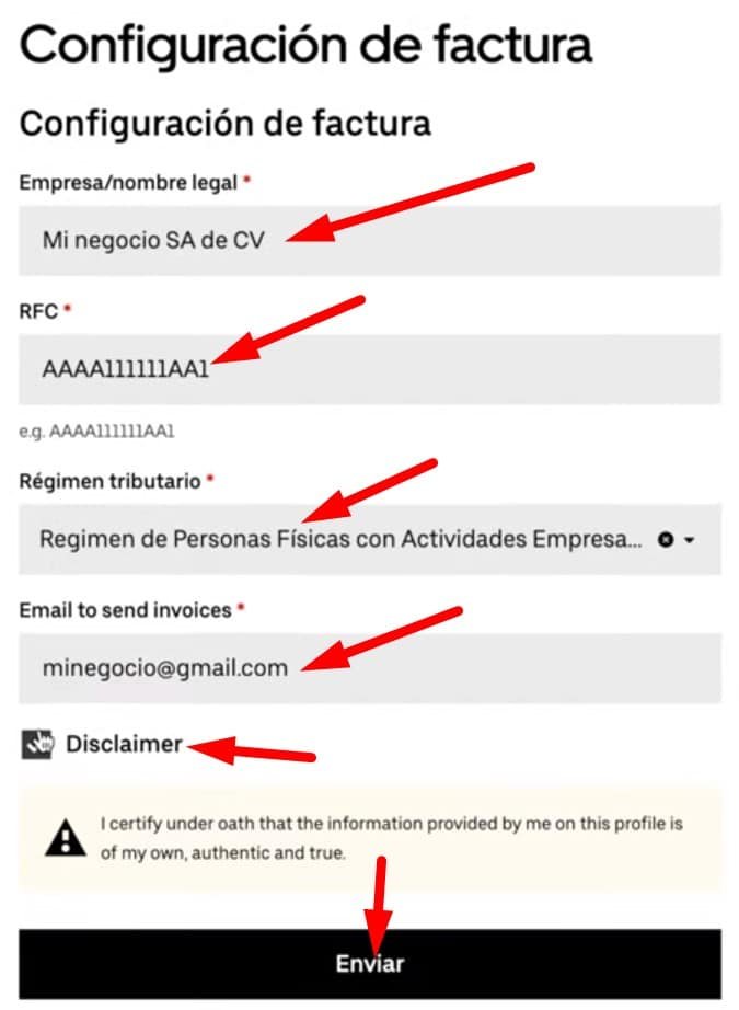 Facturar a Uber Eats Datos de factura Facturar a Uber Eats Datos de factura