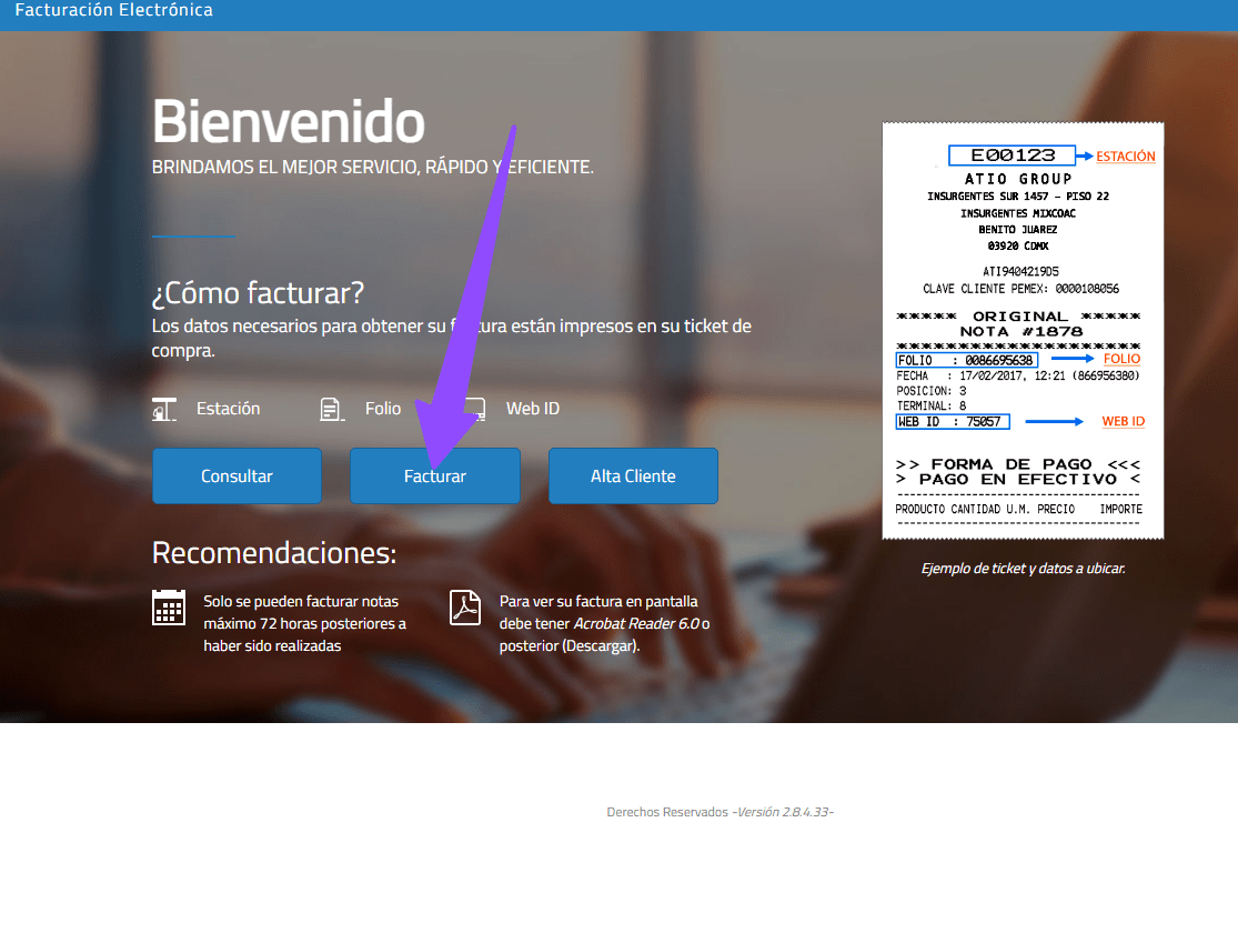 clic a facturar CarGas Facturar Tickets ADN Fiscal