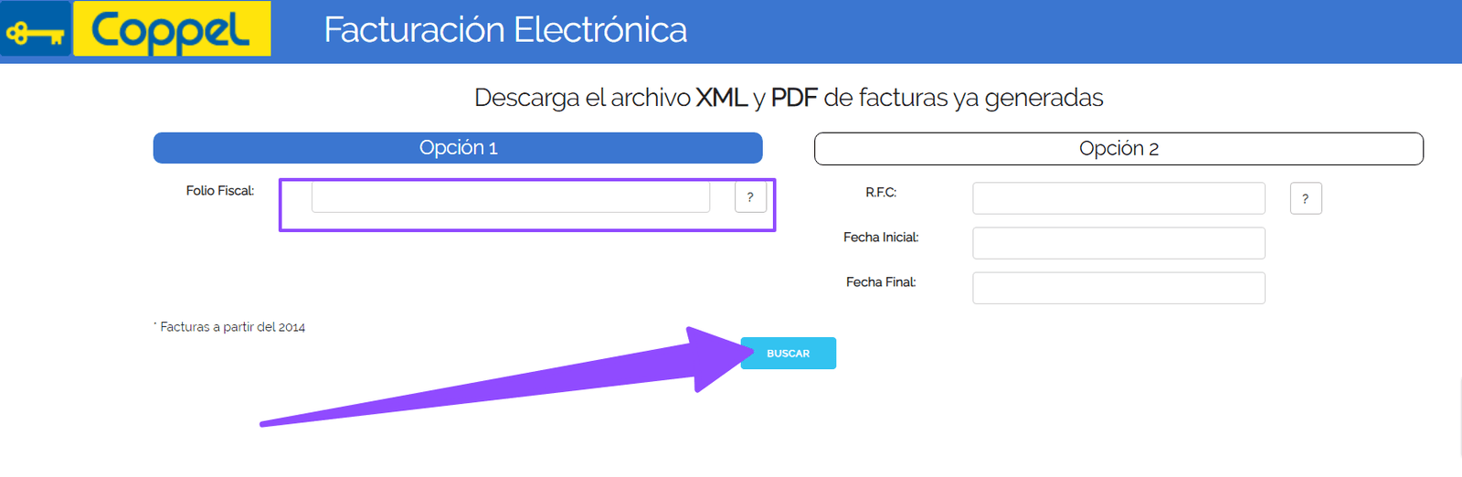 descargar factura coppel Facturar Tickets ADN Fiscal