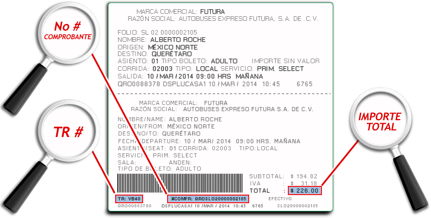 ejemplo boleto taquilla y oxxo Elite facturacion Facturar Tickets ADN Fiscal