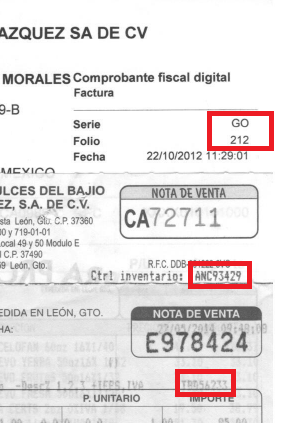 ejemplo datos ticket Dulcerias y Abarroteras Vazquez facturacion Facturar Tickets ADN Fiscal