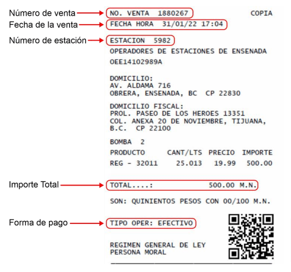 ejemplo ticket para facturar en Buzon Facturas Facturar Tickets ADN Fiscal