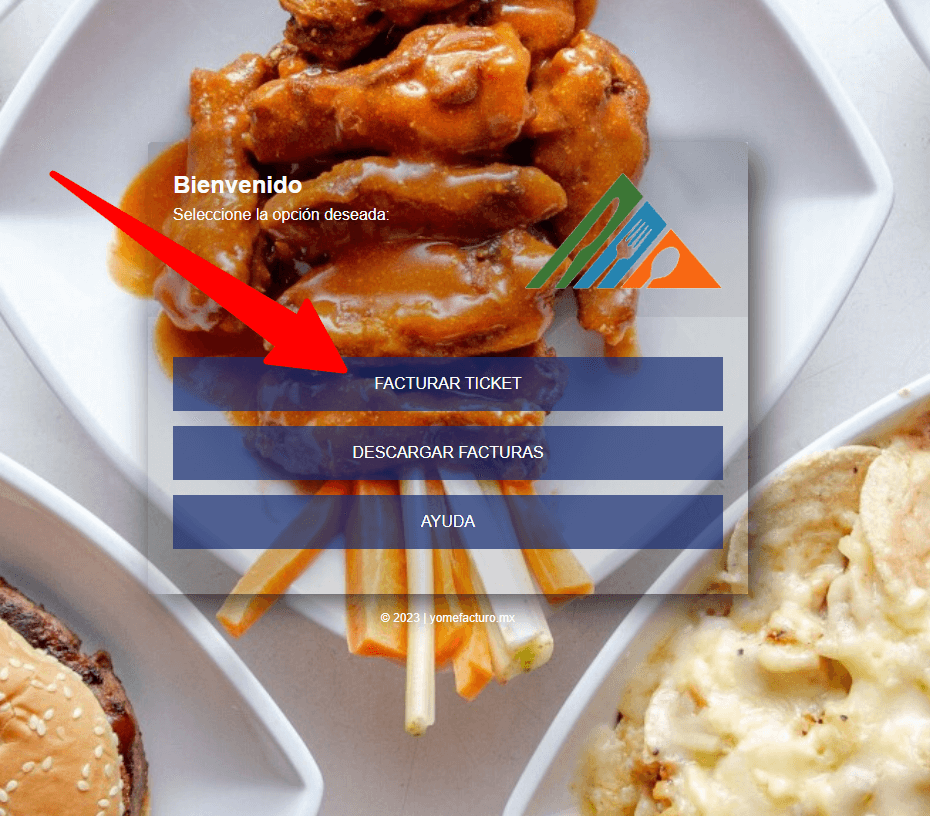 entrar facturar Alimentos KAOZ Facturar Tickets ADN Fiscal