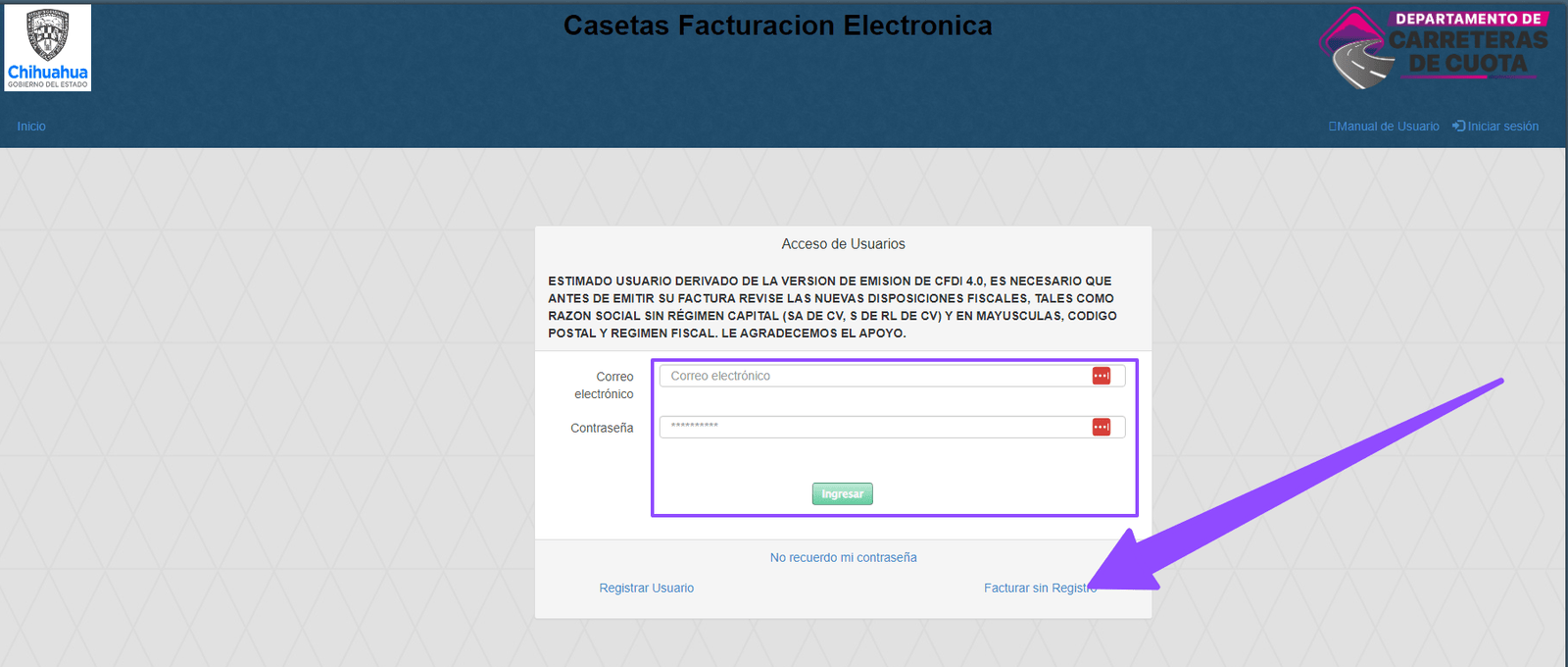 facturar sin registro Casetas Chihuahua icasetas facturar sin registro Casetas Chihuahua icasetas Facturar Tickets ADN Fiscal