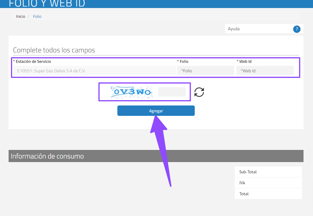 ingresar datos ticket CarGas facturar Facturar Tickets ADN Fiscal