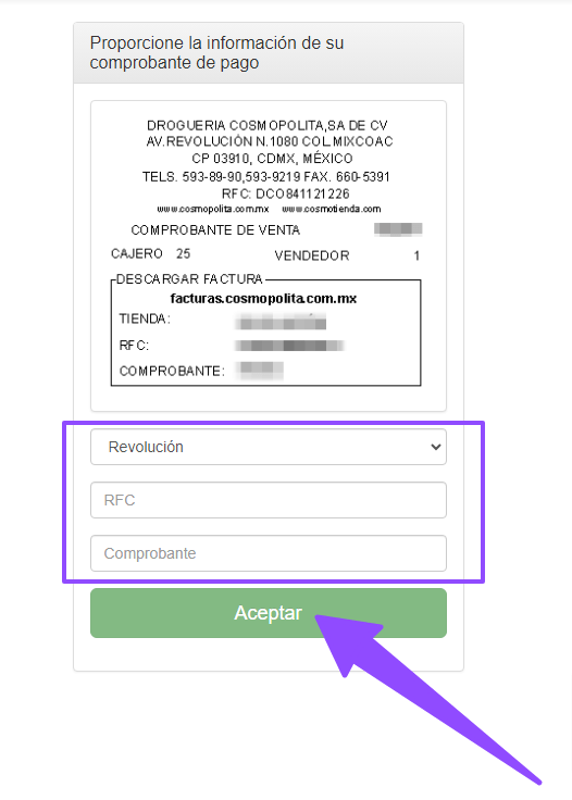 ingresar datos ticket facturar drogueria cosmopolita ingresar datos ticket facturar drogueria cosmopolita Facturar Tickets ADN Fiscal
