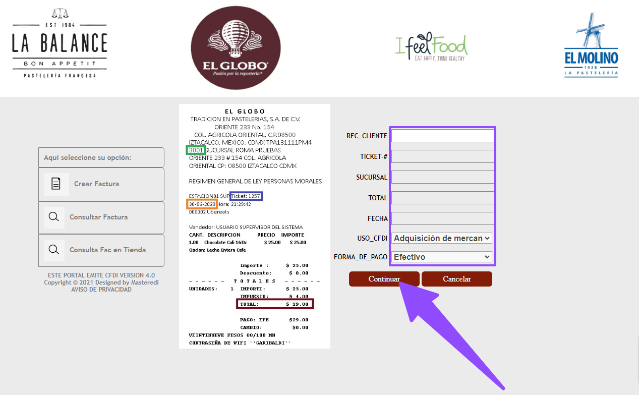 ingresar rfc y ticket El Globo facturacion ingresar rfc y ticket El Globo facturacion Facturar Tickets ADN Fiscal