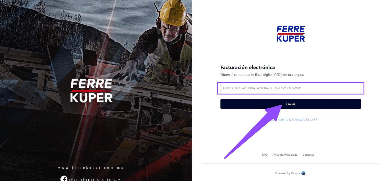 ingresar ticket factura FERREKUPER Facturar Tickets ADN Fiscal