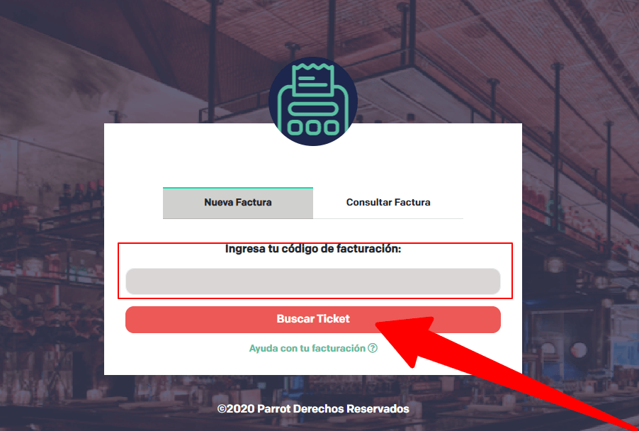 ingresar ticket facturacion ParrotPOS Facturar Tickets ADN Fiscal