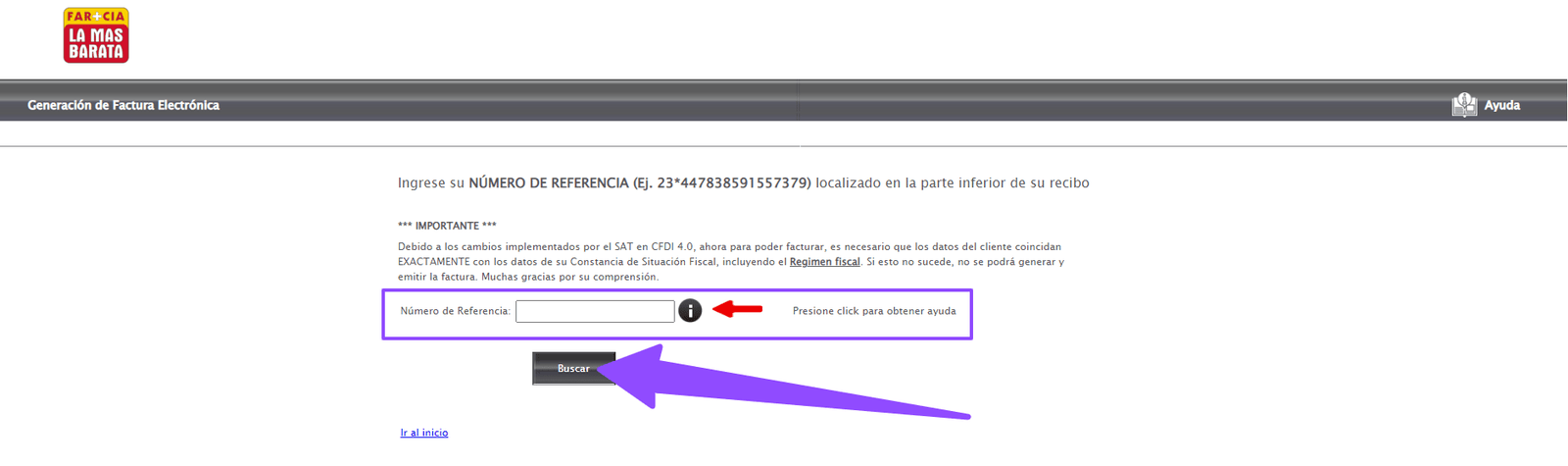 ingresar ticket facturar Farmacia La Mas Barata Facturar Tickets ADN Fiscal