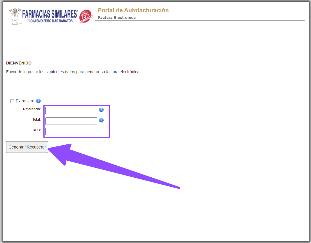 ingresar ticket facturar Farmacias Similares Facturar Tickets ADN Fiscal